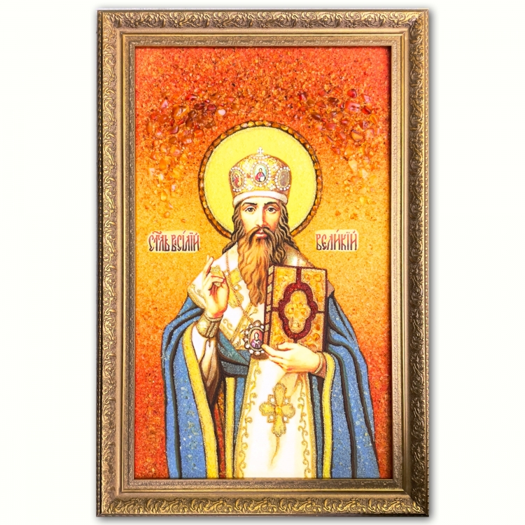 Ікона Василій  з бурштину