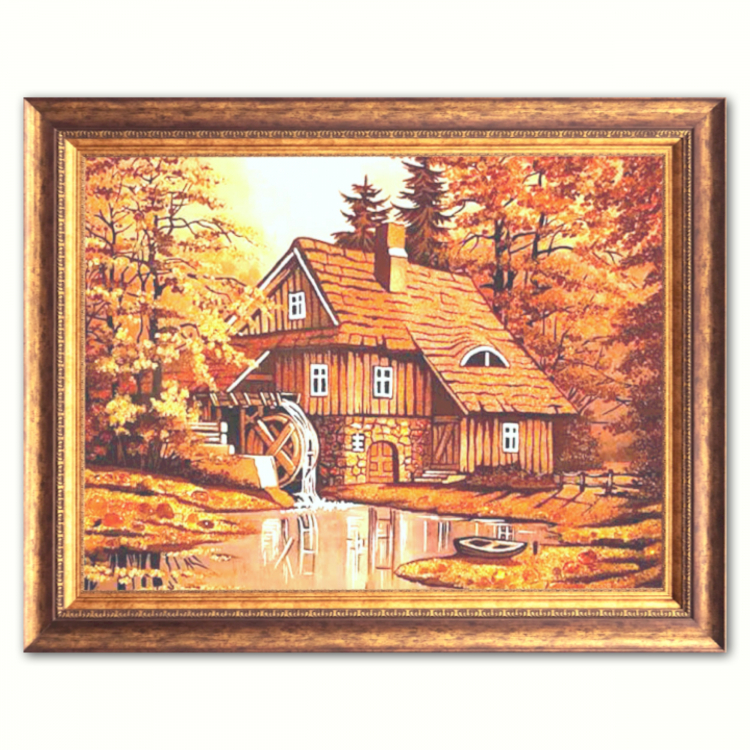 Водяний млин - Пейзаж з бурштину