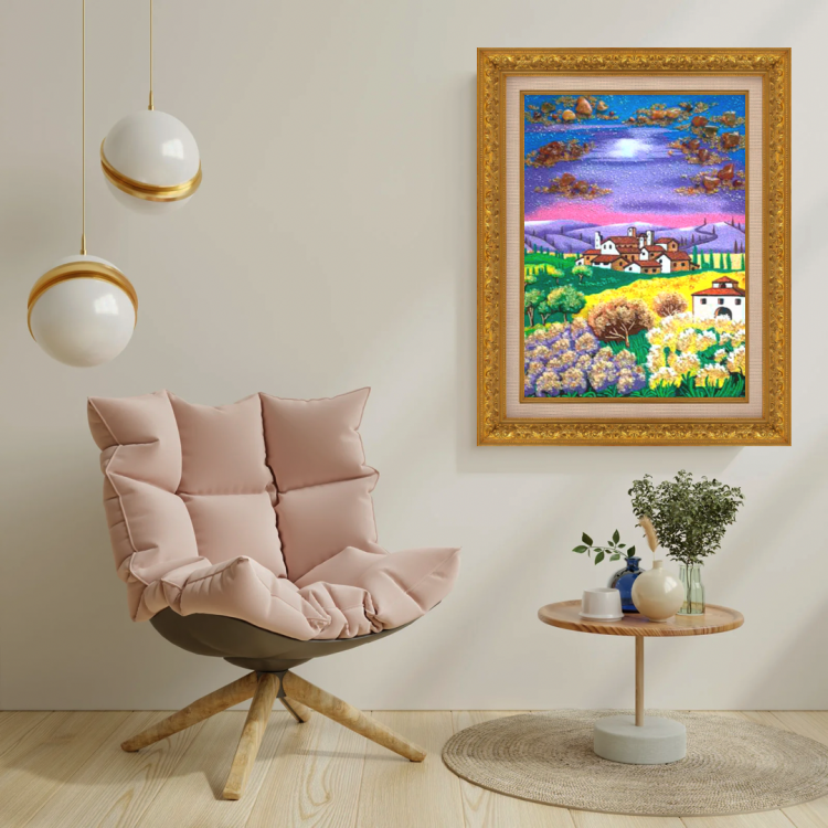 Італійський краєвид з бурштину