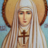 Ікона Свята Мучениця Єлизавета з бурштину