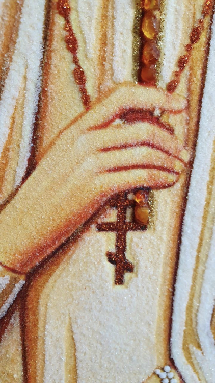 Ікона Свята Мучениця Єлизавета з бурштину