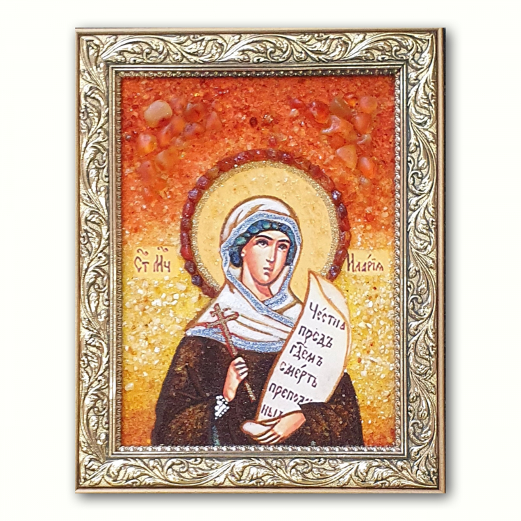 Ікона Іларія з бурштину