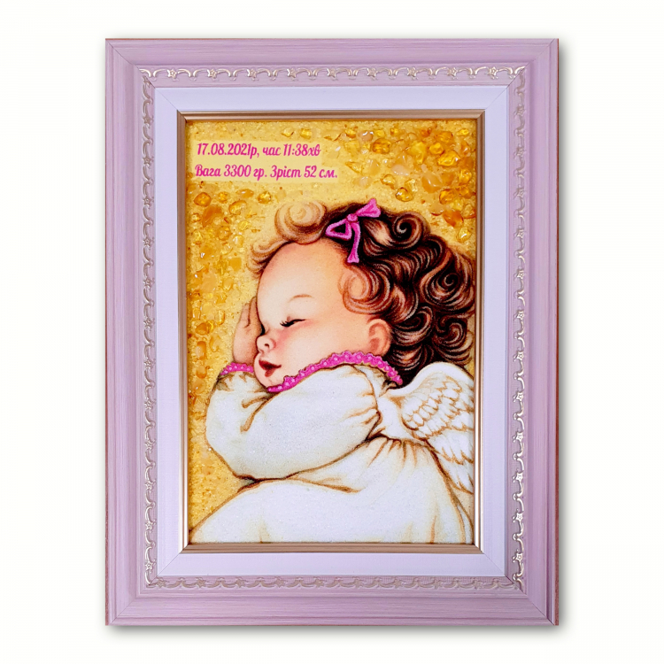 Янголятко - новонароджений малюк з бурштину