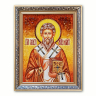 Ікона Святитель Тарасій Константинопольський з бурштину