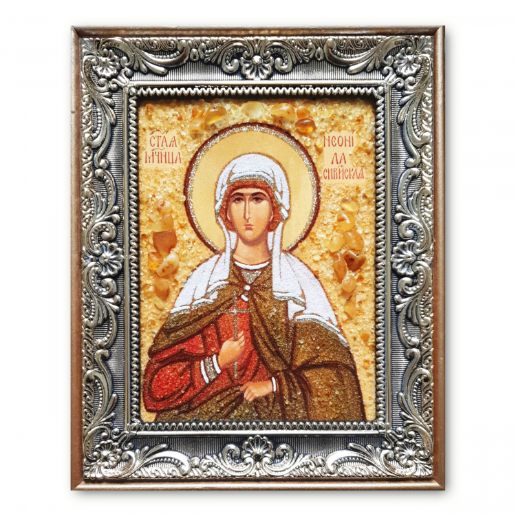 Ікона Неоніла Сирійська з бурштину