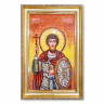 Ікона Святий Федір Стратилат з бурштину