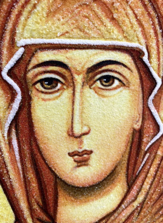 Ікона Свята Зінаїда з бурштину