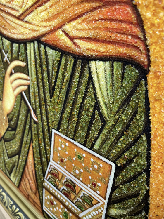 Ікона Свята Зінаїда з бурштину