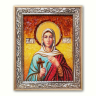 Ікона Святая праведная Марфа з бурштину