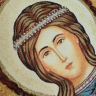 Ікона Свята мучениця Юлія (Іулія) з бурштину
